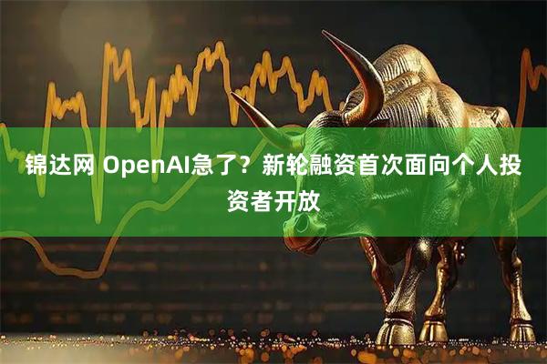 锦达网 OpenAI急了？新轮融资首次面向个人投资者开放